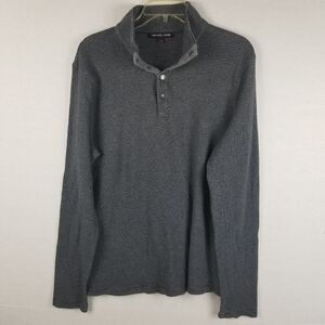 Michael Kors 1/4 Snap Mock Turtleneck Grey Sweater‎